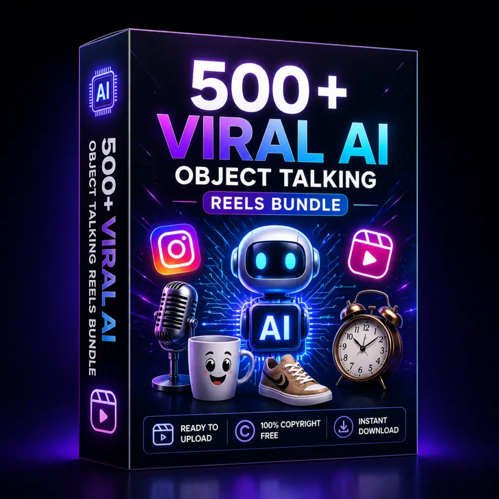 Ai object talking reel bundle AI talking object reels Ready-made reels bundle Viral Instagram reels download Done-for-you YouTube Shorts Faceless reels bundle AI reels bundle ₹149