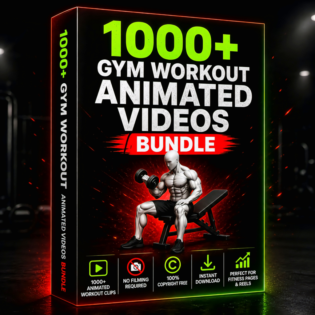 1000+ Gym Workout Animated Videos Bundle
